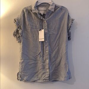 Lola River Women's Blue Striped Blouse